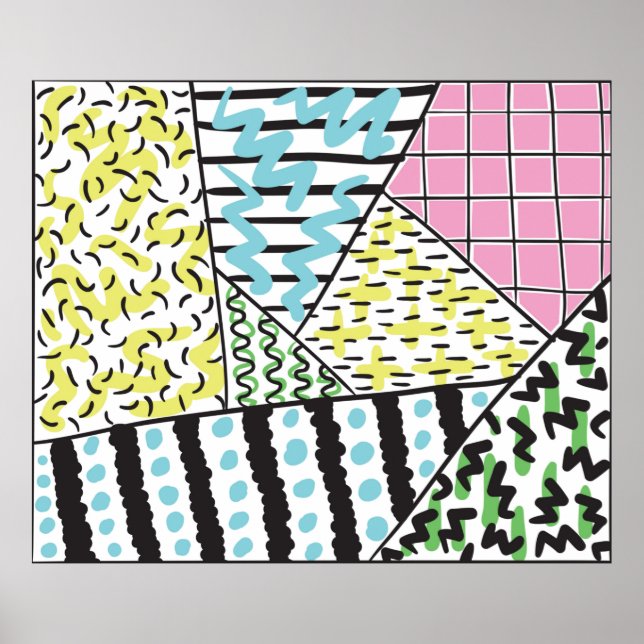 Póster Resumen de los antecedentes dibujados a mano 3 (Frente)