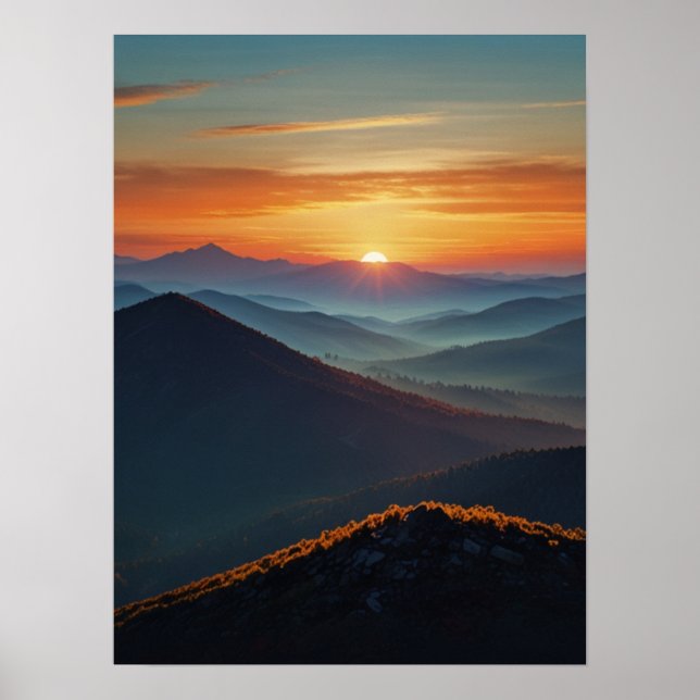 Póster Resumen de los picos del amanecer (Frente)
