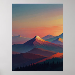 Póster Resumen de los picos del amanecer