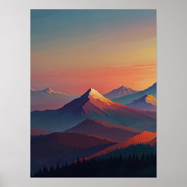 Póster Resumen de los picos del amanecer (Frente)