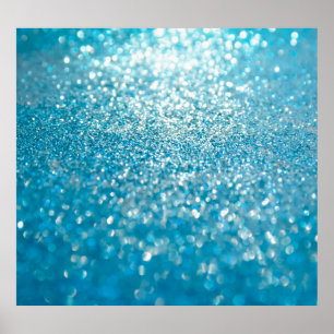 Póster Resumen de luces azules, fondo artístico.