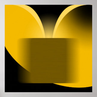 Póster Resumen de lujo amarillo con negro AP0004