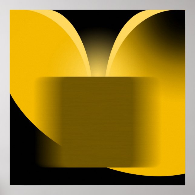 Póster Resumen de lujo amarillo con negro AP0004 (Frente)