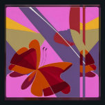 Póster Resumen de mariposas - Ken Gage Art<br><div class="desc">Resumen de Butterflown. 2023,  Ken Gage. Medios mixtos: abstracto,  surrealismo pop.</div>