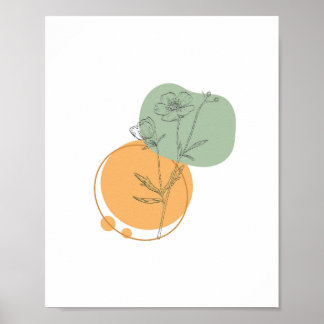 Póster Resumen de Moda simple Minimalista estilo Boho Flo