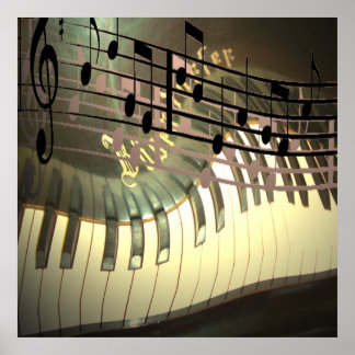 Póster Resumen de música piano