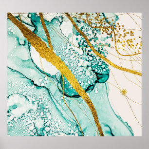 Póster Resumen de nubes de arte: Tinta translúcida