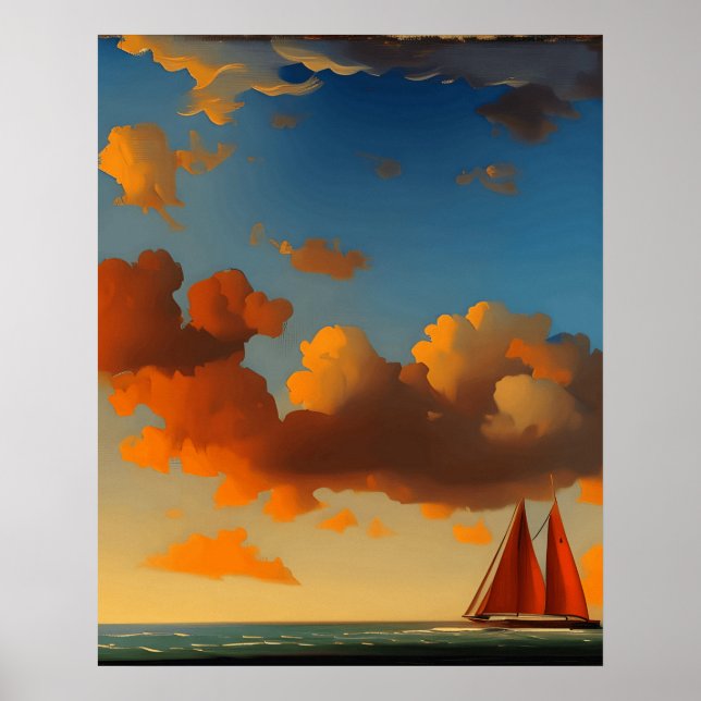 Póster Resumen de olas de paisaje marino mar mar mar aden (Frente)