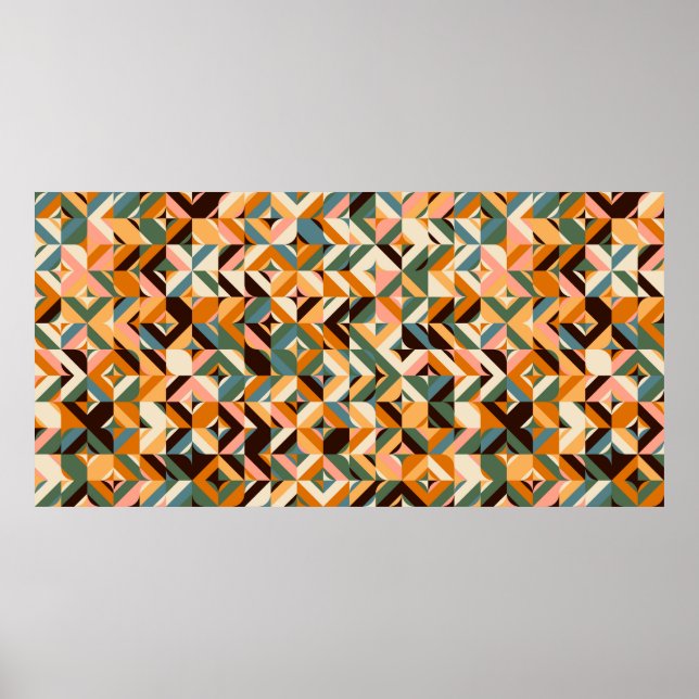 Póster Resumen de patrones geométricos sin soldadura en E (Frente)