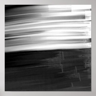 Póster Resumen de pinceladas de color blanco negro de agu