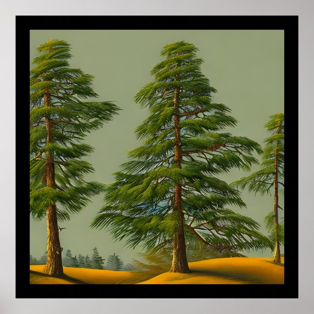 Póster Resumen de pino rubio del norte (Frente)
