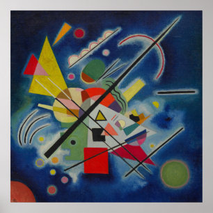 Póster Resumen de pintura azul de Kandinsky