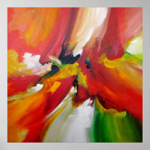 Póster Resumen de pintura expresionista de Serdar Hizli