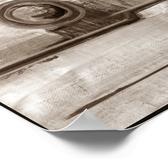 Póster Resumen de pintura original de 20x16in (Esquina)