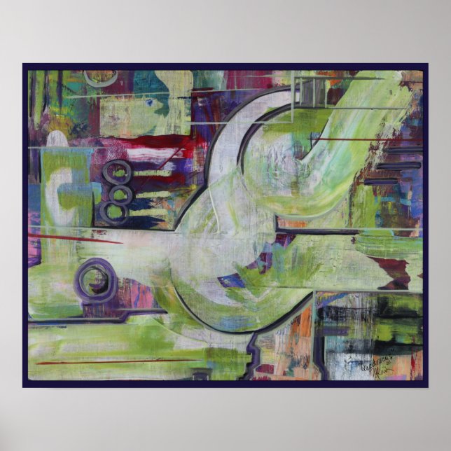 Póster Resumen de pintura original de 20x16in (Frente)