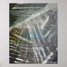 Póster Resumen de pintura textural subterránea