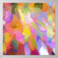 Resumen de pinturas verde azuladas de naranja rosa