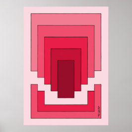 Póster Resumen de Rectángulo en rojo