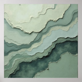 Póster Resumen de salvia estratificada - Orgánico moderno