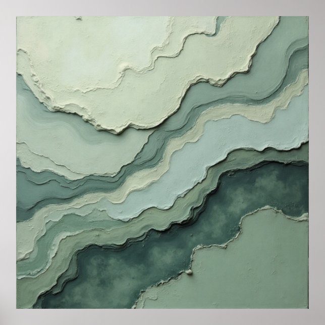 Póster Resumen de salvia estratificada - Orgánico moderno (Frente)