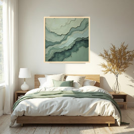 Póster Resumen de salvia estratificada - Orgánico moderno