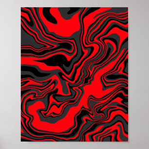 Póster Resumen de suizo rojo y negro