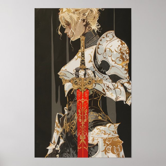 Póster Resumen de SW rojo blanco de doble exposición de p (Frente)