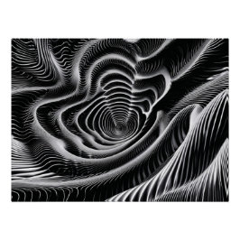 Póster Resumen de Swirl en blanco y negro