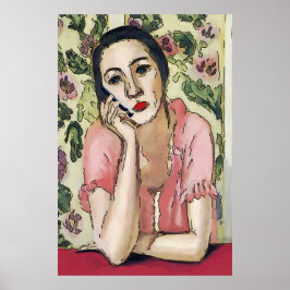 Póster Resumen de teléfono celular de mujer, estilo matis