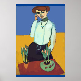 Póster Resumen de teléfono celular de mujer, estilo matis