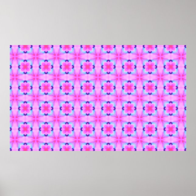 Póster Resumen de textura de caleidoscopio geométrico dec (Frente)