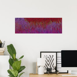 Póster Resumen de "tormenta neural" púrpura roja