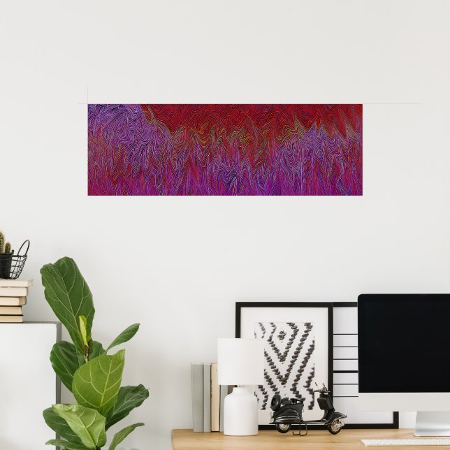 Póster Resumen de "tormenta neural" púrpura roja (Oficina en casa)