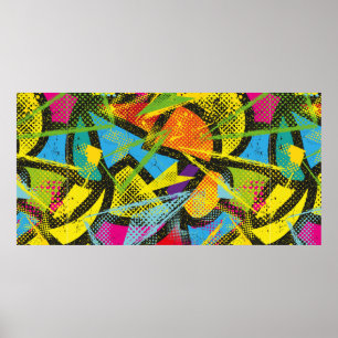 Póster Resumen de un patrón caótico impecable. Fondo de e