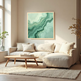 Póster Resumen de vena mineral verde salado - Organo mode