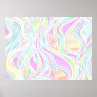 Póster Resumen de vidrio manchado Pastel