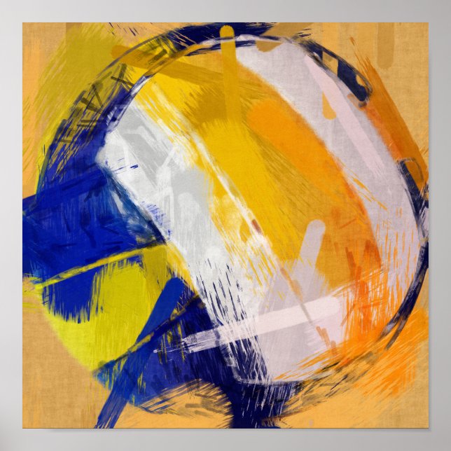 Póster Resumen de voleibol de playa Art Beach (Frente)