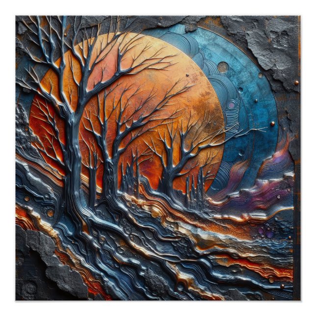 Póster Resumen del Bosque Muerto 1 - AI - Obra de arte (Anverso)