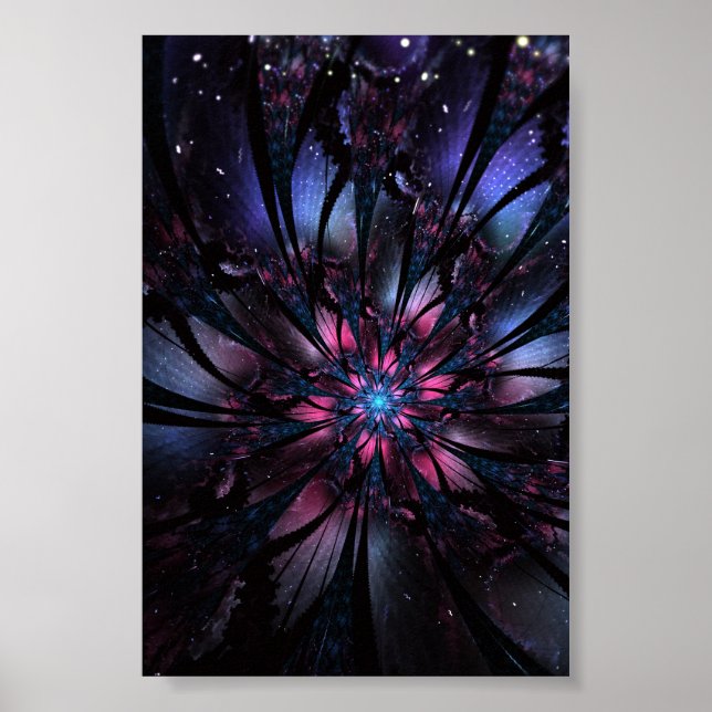 Póster Resumen del diseño de flor fractal. (Frente)