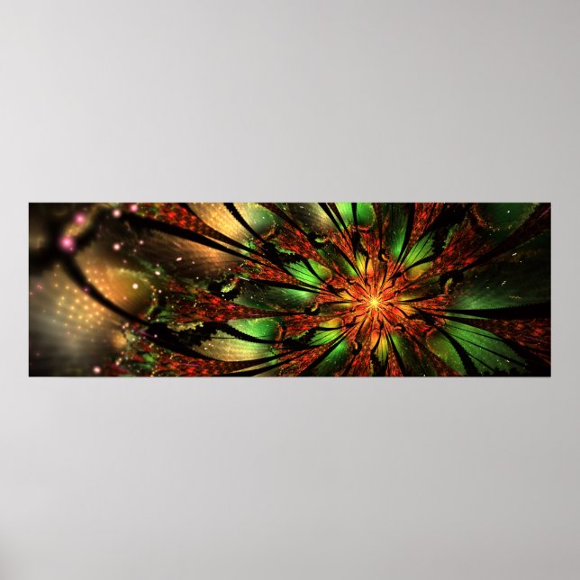 Póster Resumen del diseño de flor fractal. (Frente)