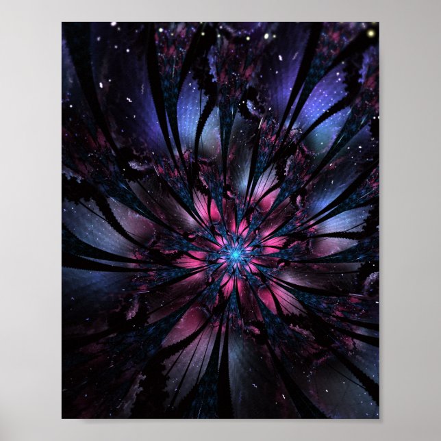 Póster Resumen del diseño de flor fractal. (Frente)