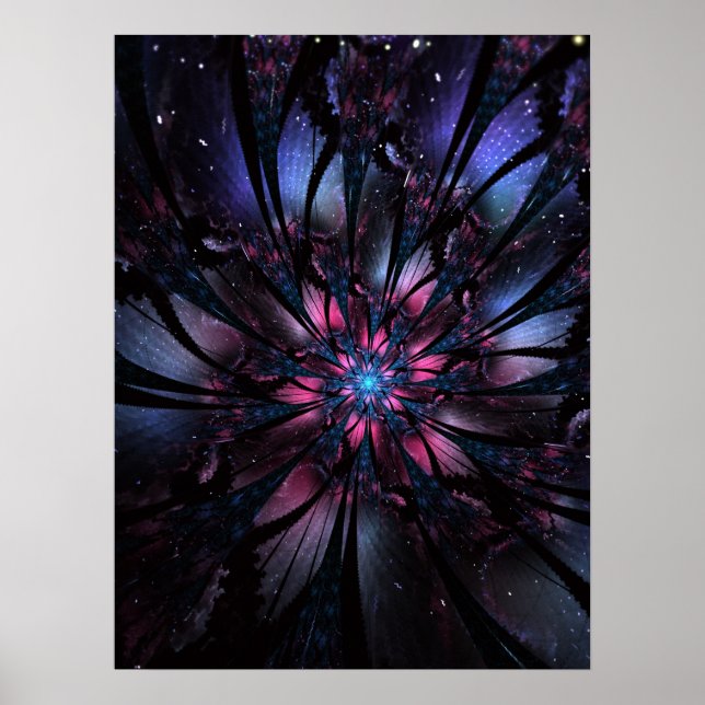 Póster Resumen del diseño de flor fractal. (Frente)