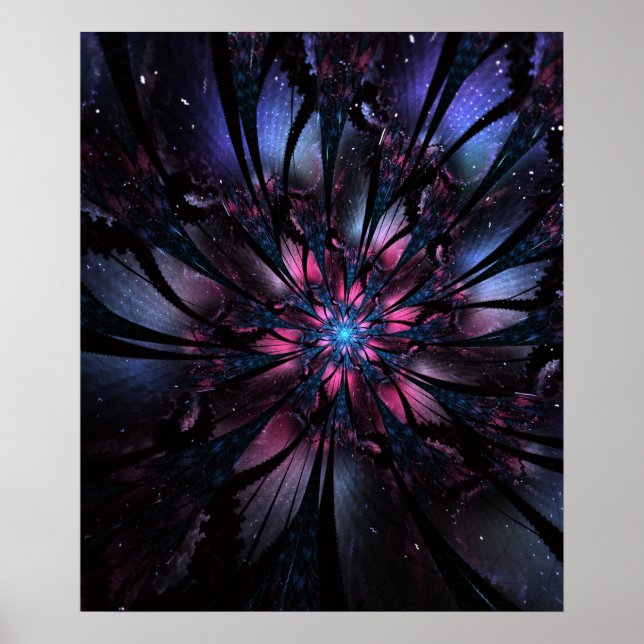 Póster Resumen del diseño de flor fractal. (Frente)