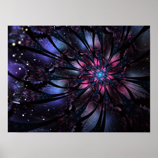 Póster Resumen del diseño de flor fractal. (Frente)
