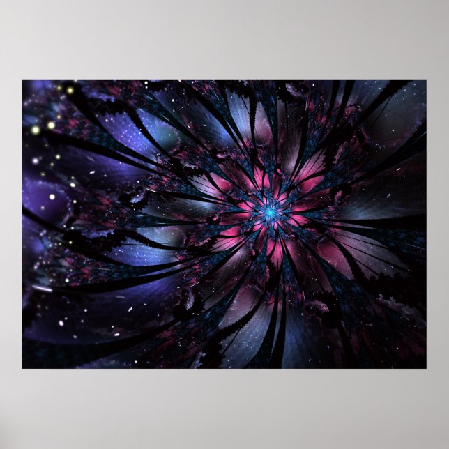 Póster Resumen del diseño de flor fractal. (Frente)