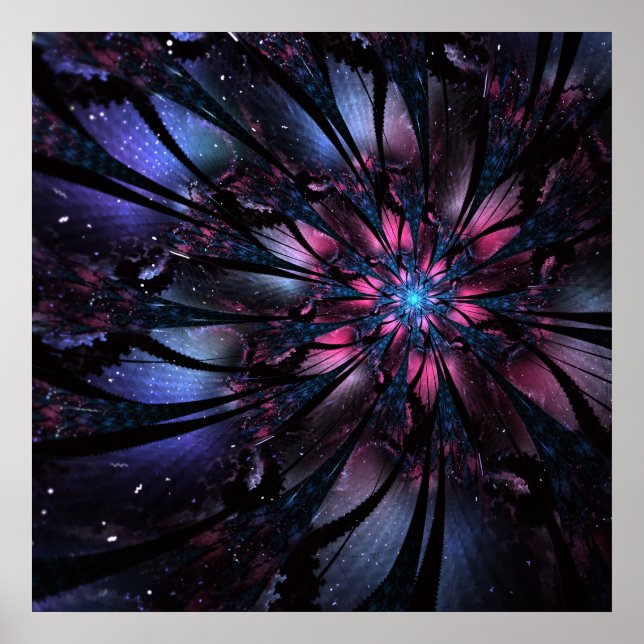 Póster Resumen del diseño de flor fractal. (Frente)