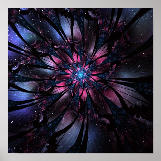 Póster Resumen del diseño de flor fractal. (Frente)