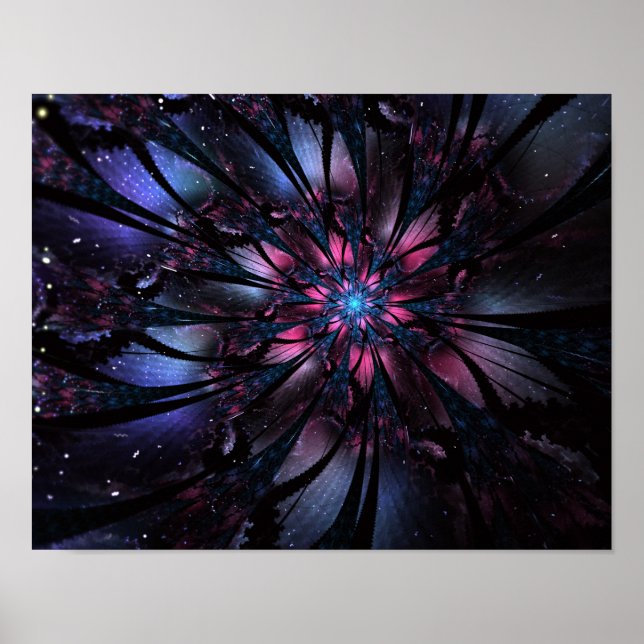 Póster Resumen del diseño de flor fractal. (Frente)