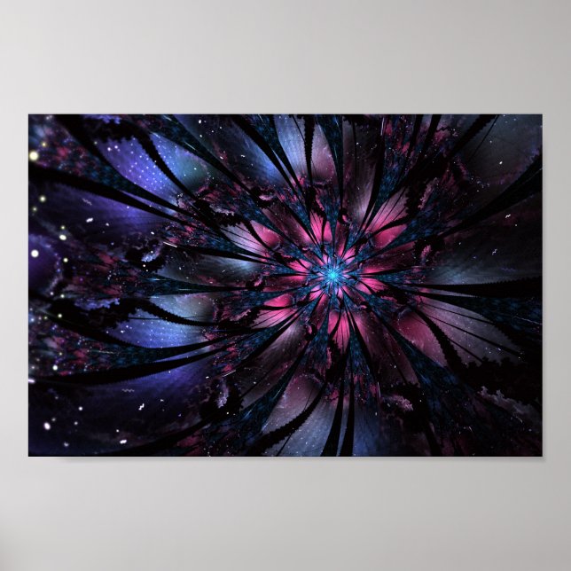 Póster Resumen del diseño de flor fractal. (Frente)