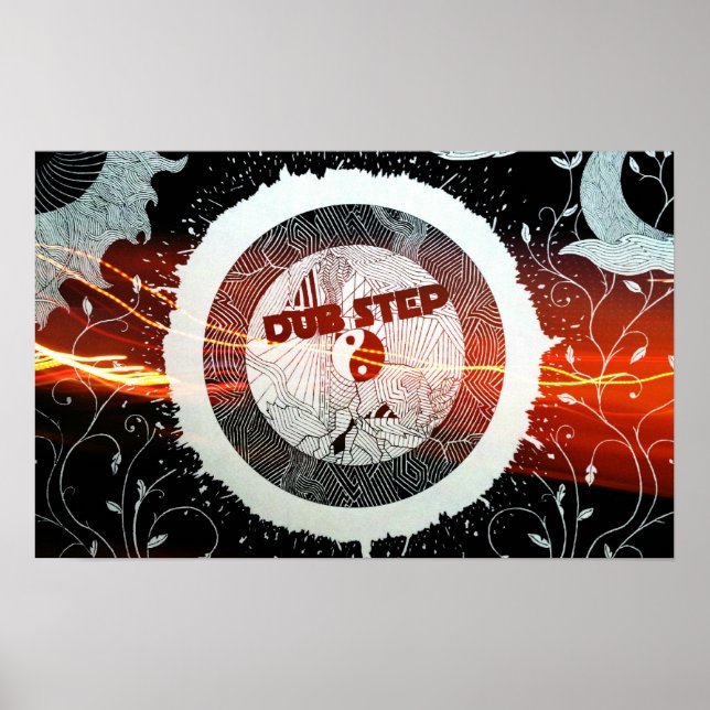 Póster Resumen del flujo del altavoz de Dubstep (Frente)